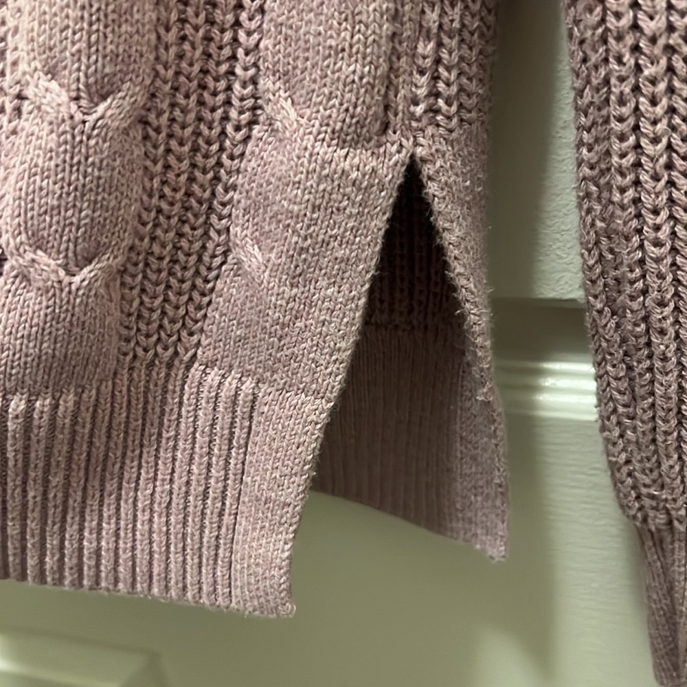 Banana Republic mock neck cable knit sweater. EUC. Lavender. Size XS. - Picture 7 of 10